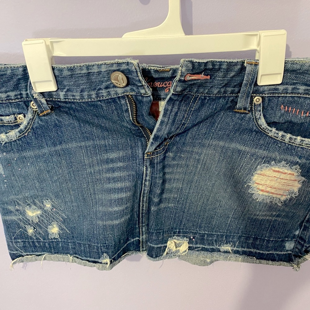 Retro American Eagle size 8 Y2K Distressed miniskirt